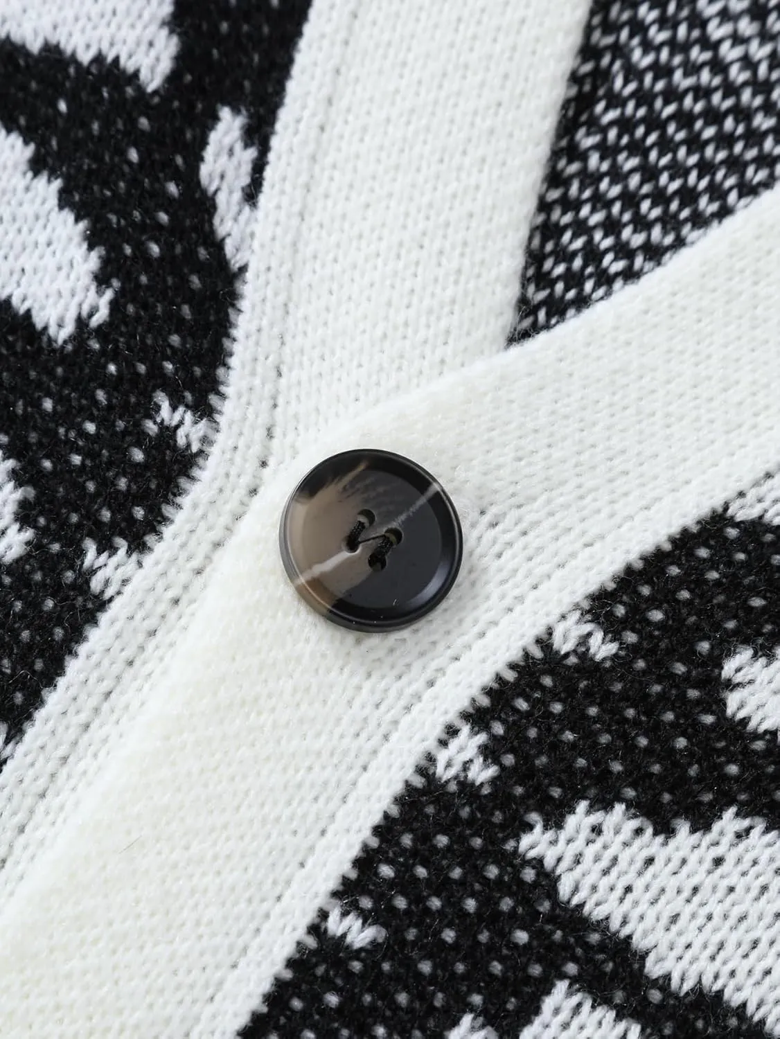 SHENHE Men's Skeleton Pattern Cardigan Sweaters Long Sleeve Unisex Outwear Knitted Coats