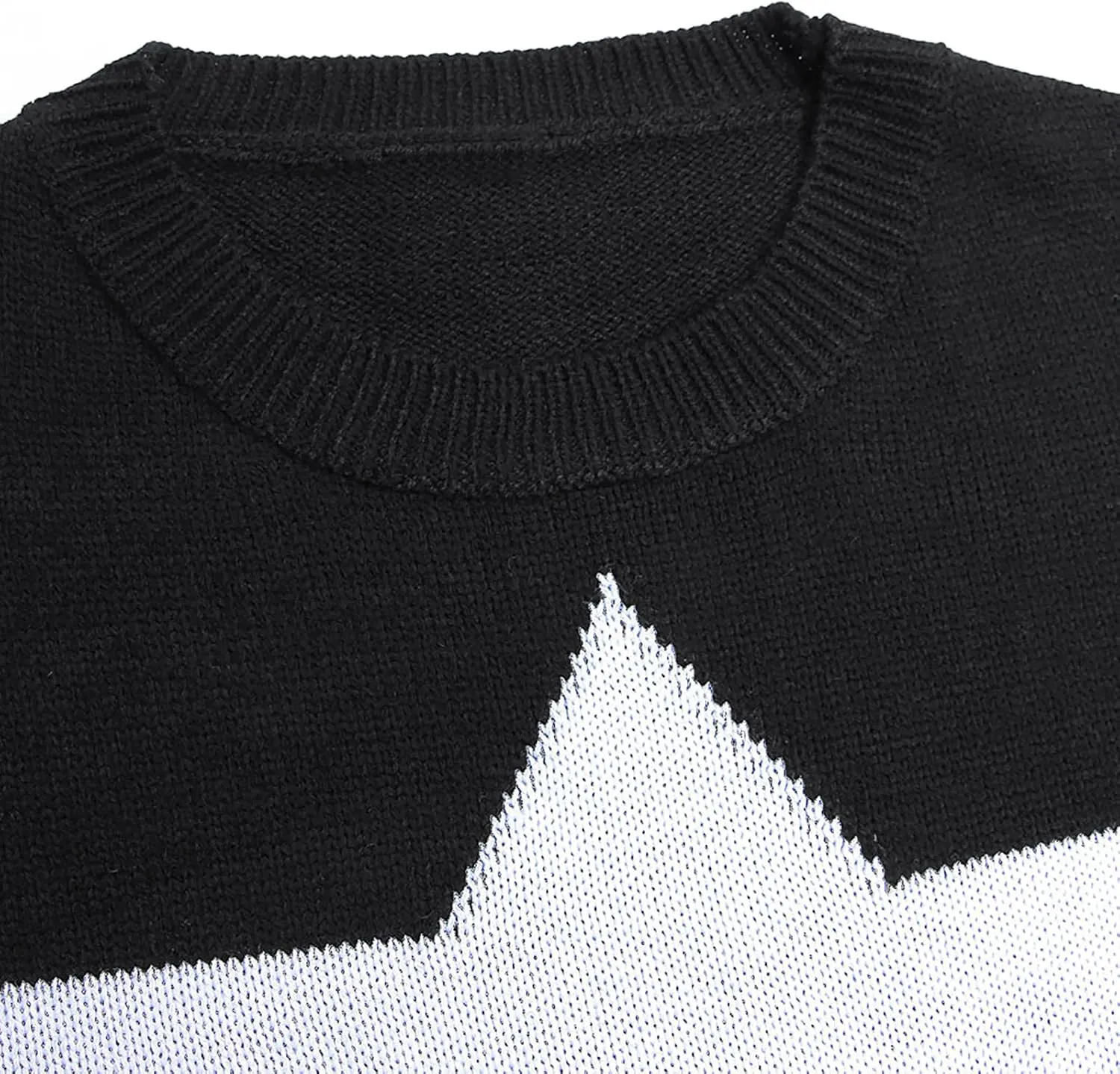 shermie Women's Star Graphic Knitted Pullover Sweaters Long Sleeve Crew Neck Casual Sweater