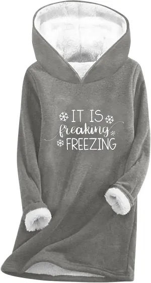 Sherpa Lined Hoodie for Women Oversized Fleece Lined Crewneck Pullover Tops Winter Thicken Fuzzy Thermal Sweatshirts