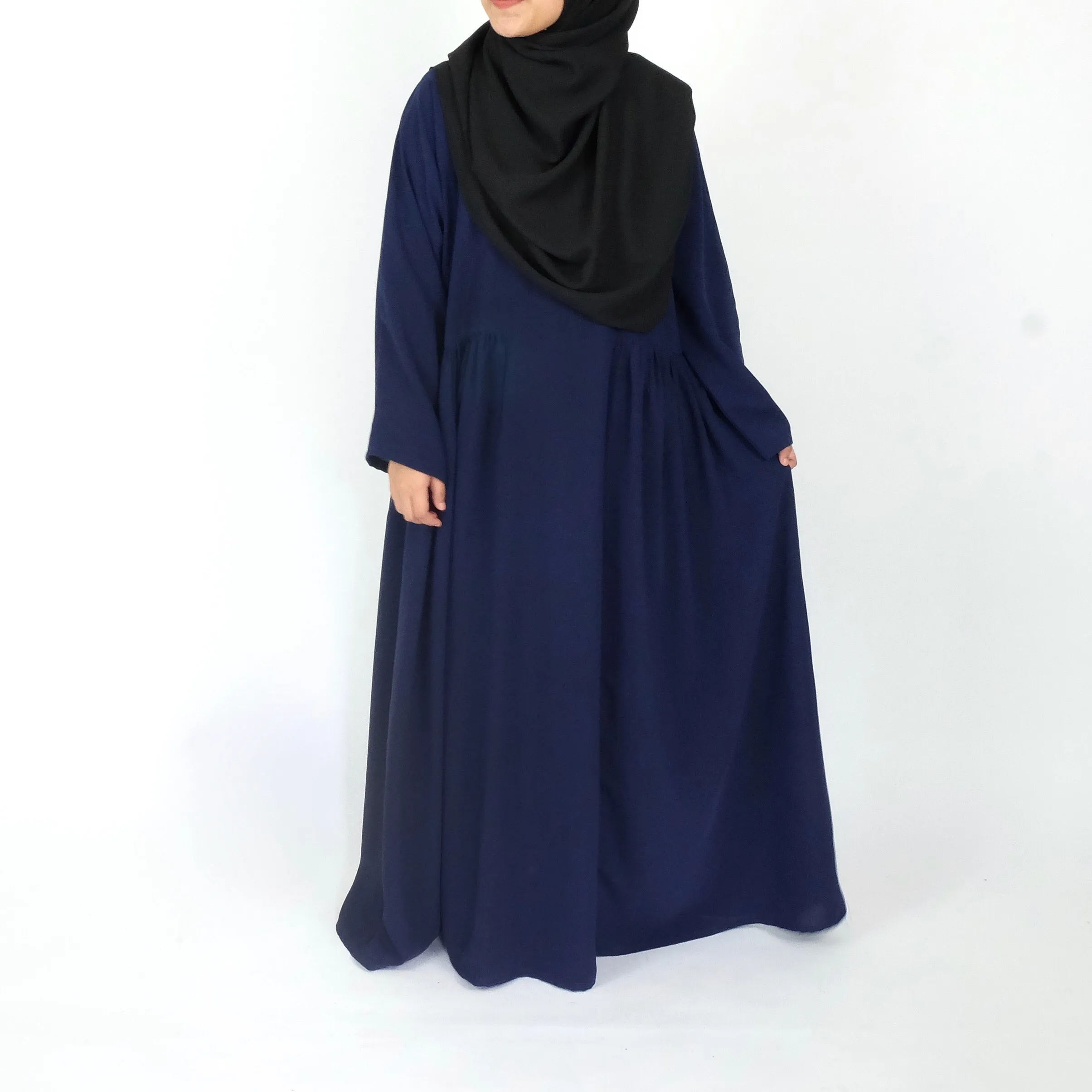 Side Ruffle Dress : Navy