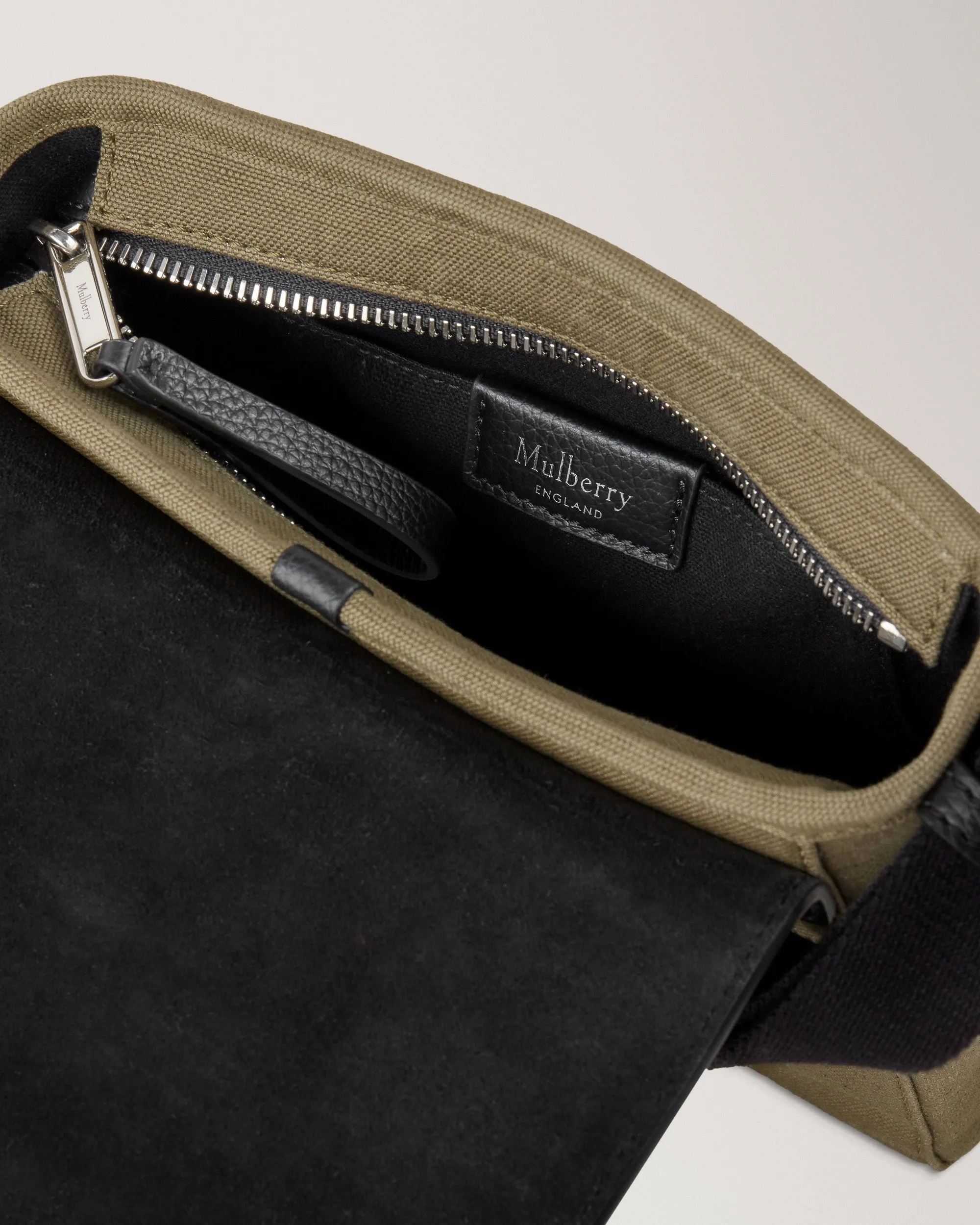 Skye Crossbody Olive & Black Canvas & Small Classic Grain