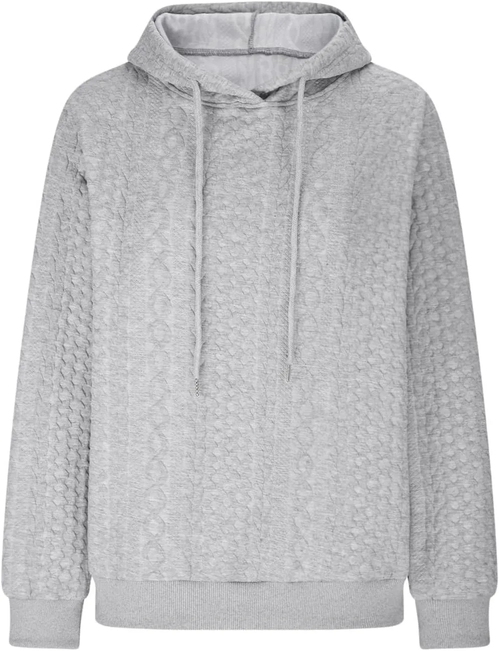 slqdgmryz Oversized Hoodies for Women Plus Size Cable Knit Sweater Loose Fit Drawstring Comfort Hoodie Preppy Sweatshirt