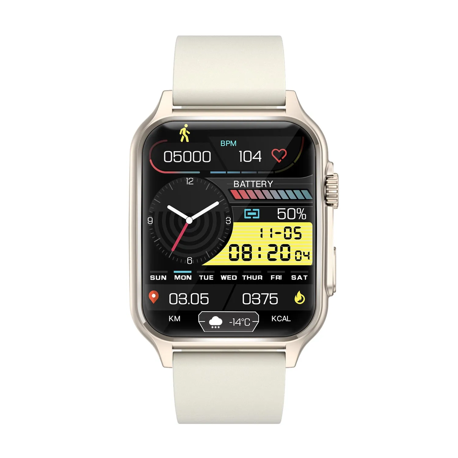 Social multi-functional black Tech smartwatch W29KT864