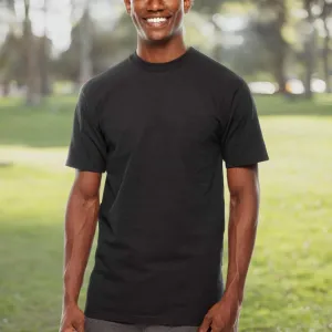 Stafford 100% Heavyweight Cotton Crew Neck Black T-Shirts Pack of 2 (XX-Large)