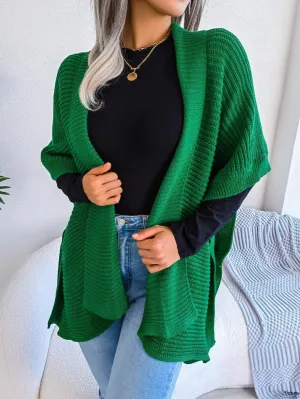 Striking Horizontal Ribbing Cardigan