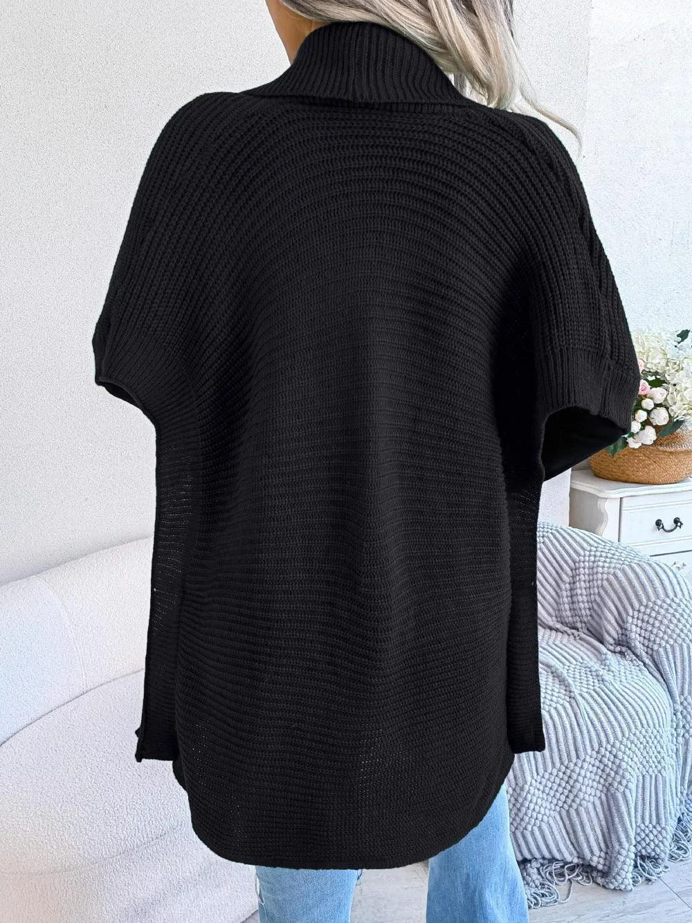 Striking Horizontal Ribbing Cardigan
