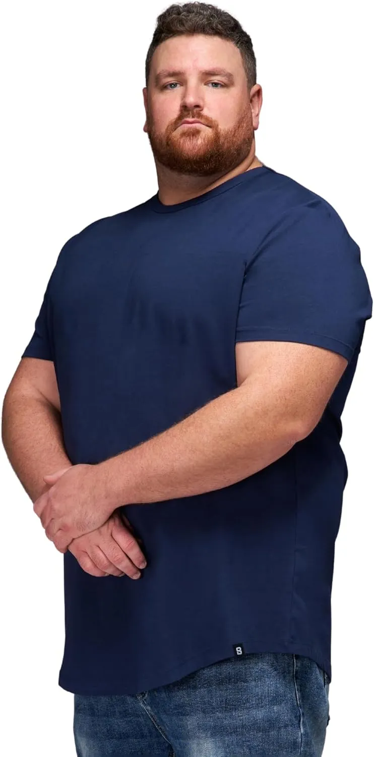 STRONGSIZE Men's Big and Tall Shirts  Stretch T-Shirt for Casual Wear (Available in Longer and Regular Length)