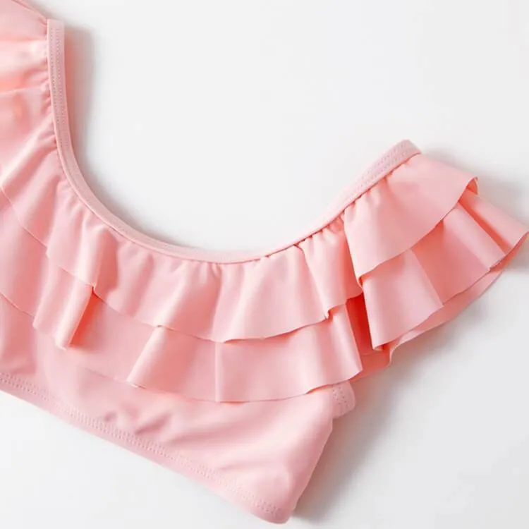 Summer Flounce Plant Print Matching Family Swimsuits