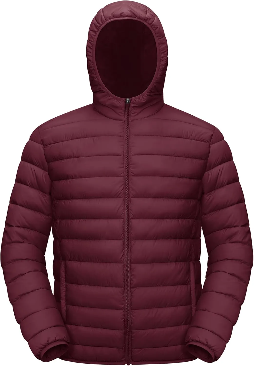 TACVASEN Men's Hooded Puffer Water-Repellent Down Alternative Jacket Insulated Lightweight Windbreaker Quilted Coat