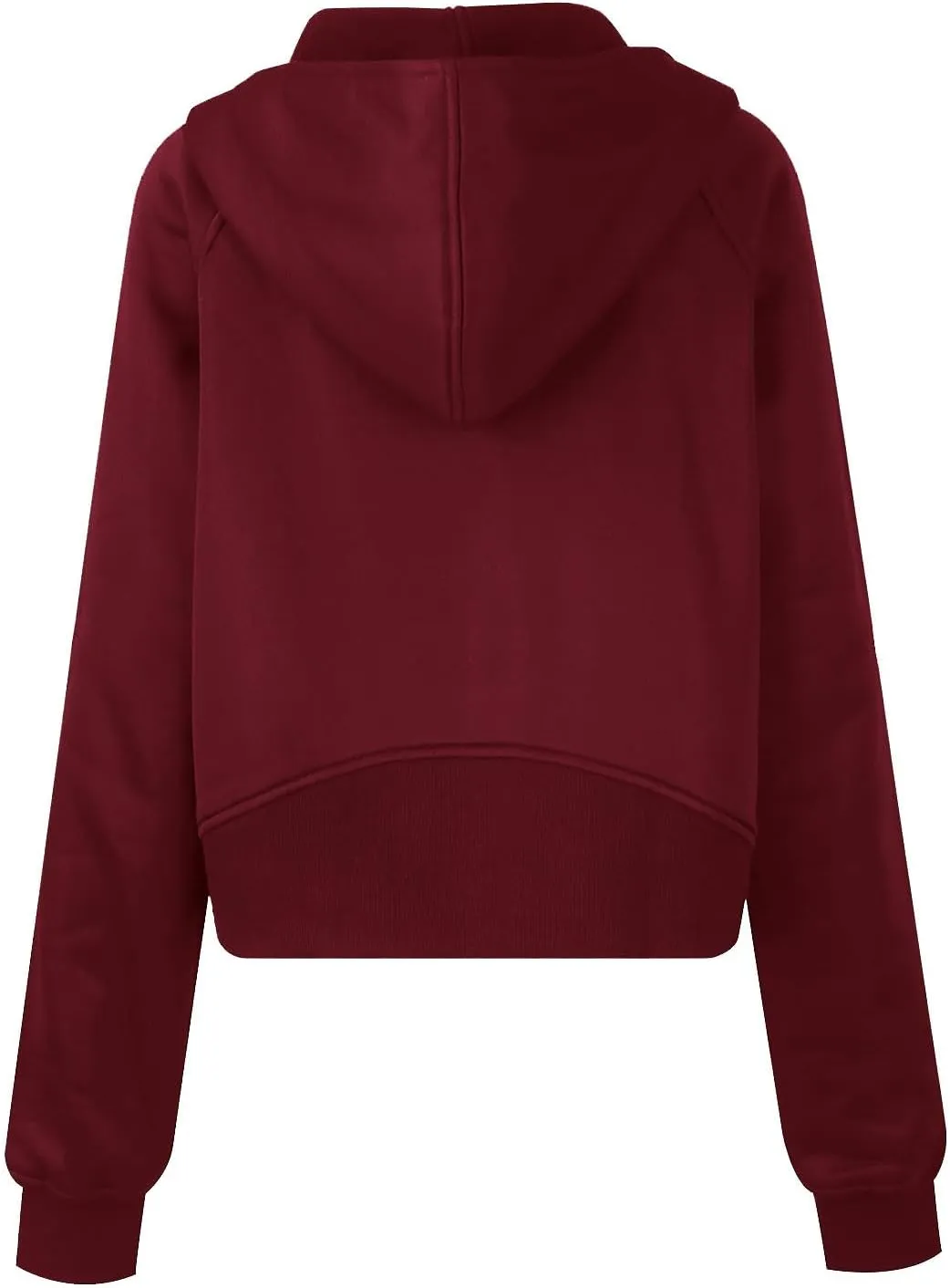 TANGNADE Womens Full Zip Pullover Cropped Hoodies Long Sleeve Fleece Sweatshirts with Pockets Fall Outfits Clothes