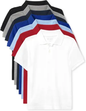 The Children's Place Boys Multipack Short Sleeve Pique Polo