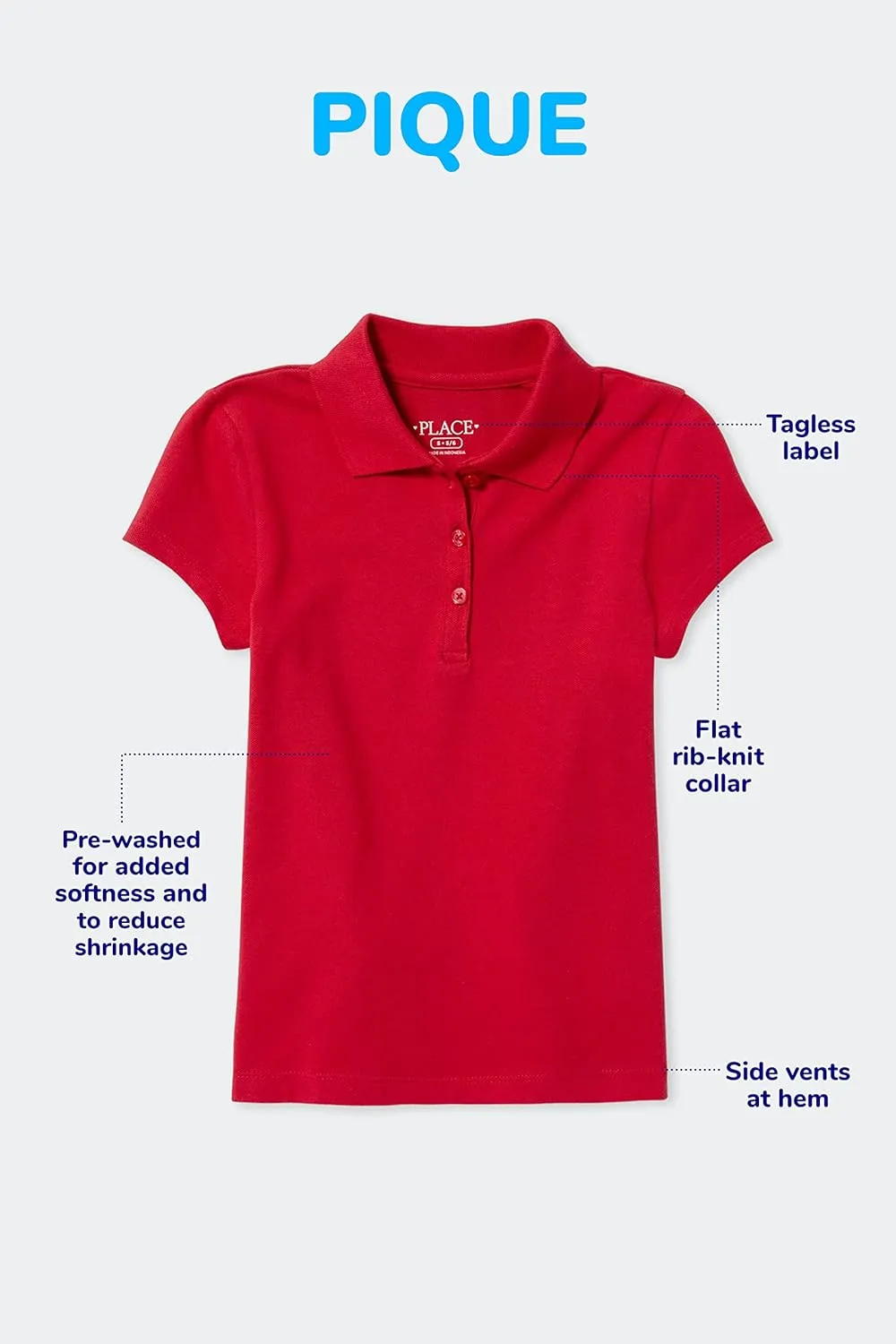 The Children's Place Boys Multipack Short Sleeve Pique Polo