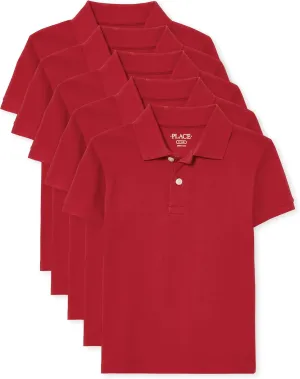 The Children's Place Boys Multipack Short Sleeve Pique Polo