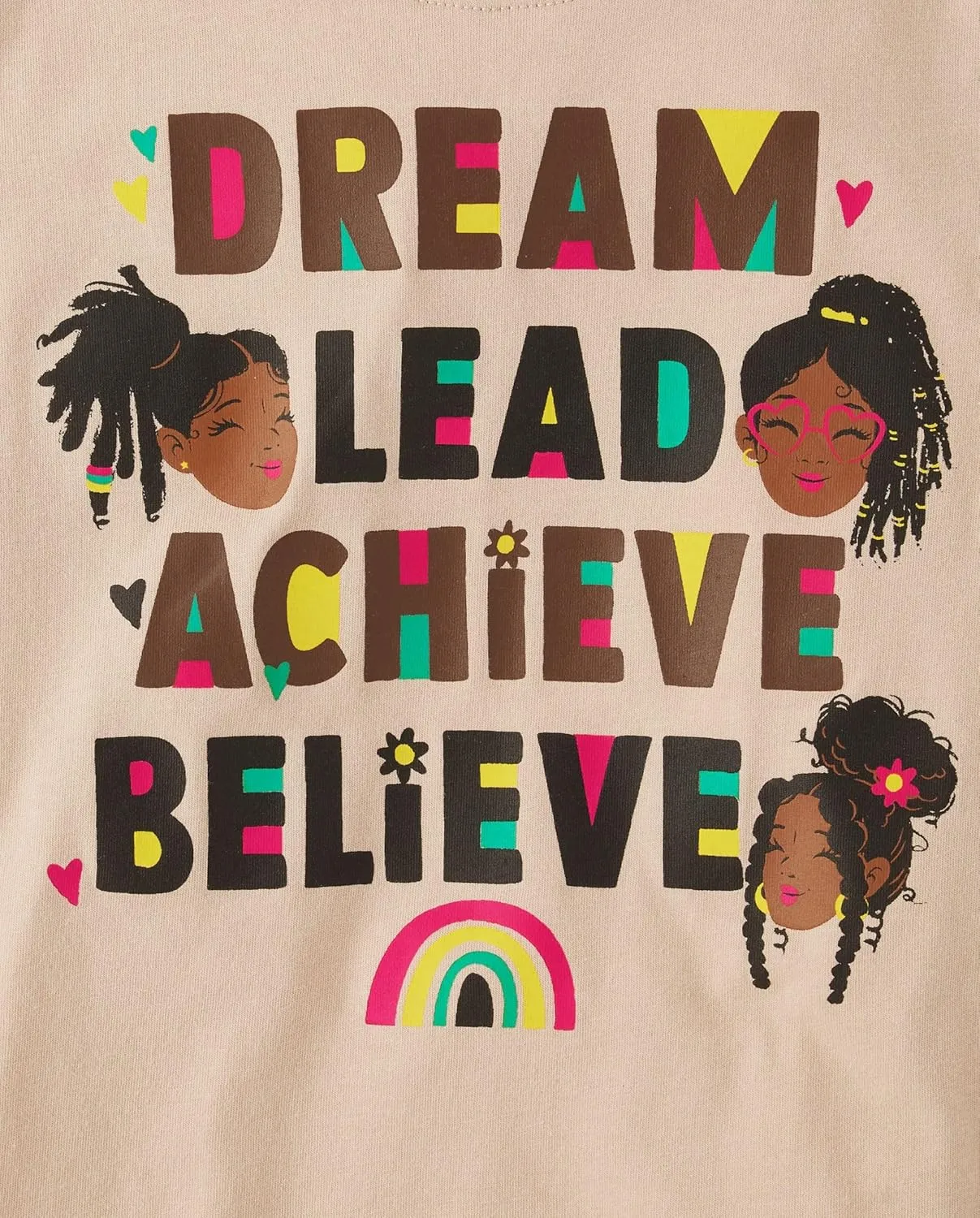 The Children's Place Girls' Kindness, Love, Equality Short Sleeve Graphic T-Shirts, Multipack