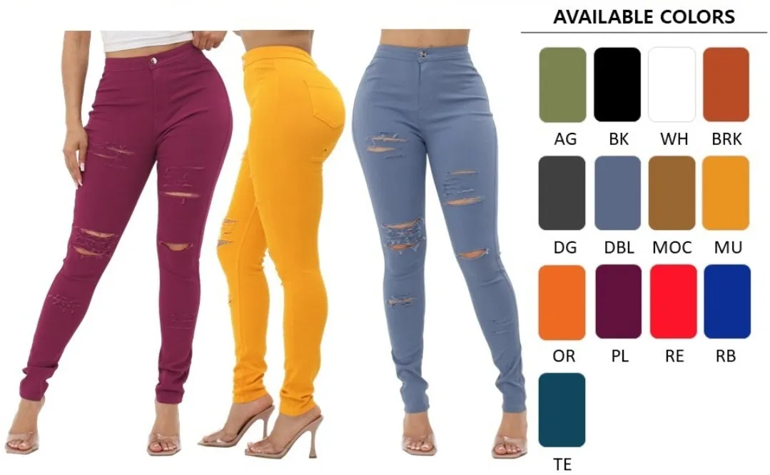 THE LUXE NK FLY GIRL  COLORFUL SUPER STRETCH HIGH WAIST JEANS-BLACKS & WHITES