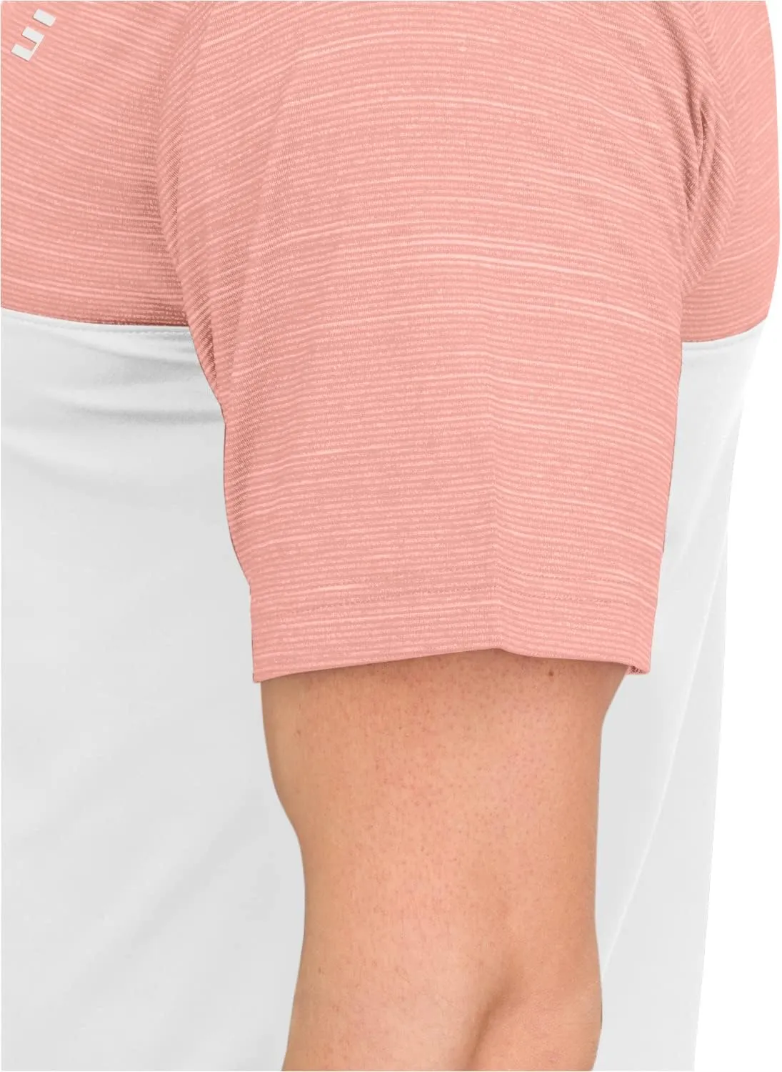 Three Sixty Six Men's Short Sleeve Collarless Golf Polo - Lightweight, Moisture-Wicking, Quick Dry, Stretch Fabric