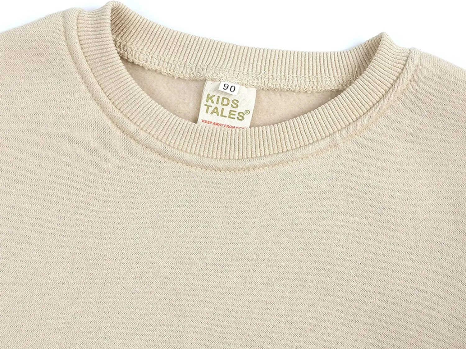 Toddler Kids Baby Boy Girl Crewneck Sweatshirt Long Sleeve Fleece Pullover Tops Casual Spring Fall Clothes