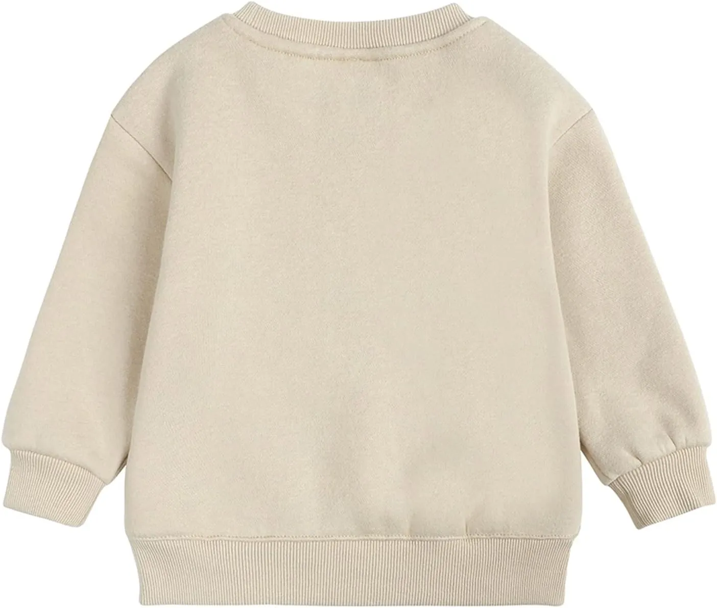 Toddler Kids Baby Boy Girl Crewneck Sweatshirt Long Sleeve Fleece Pullover Tops Casual Spring Fall Clothes