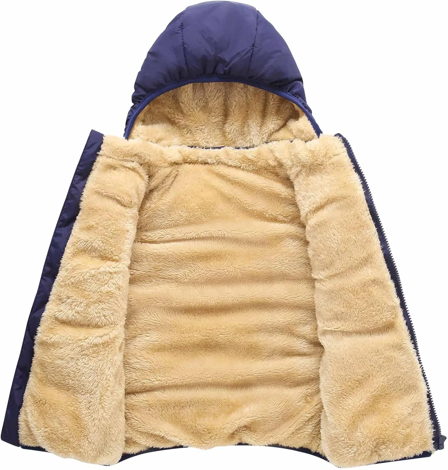 Toddler Winter Puffer Vest Fleece Hooded Sleeveless Jacket Padded Down Waistcoat Outwear for Baby Boys Girls