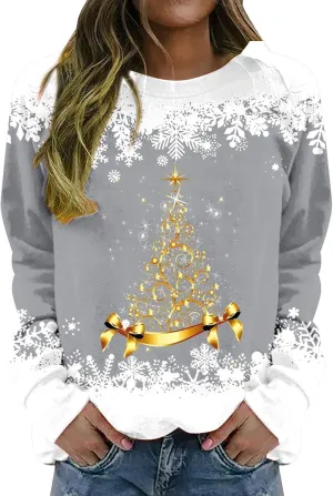 Ugly Sweatshirts For Women Ugly Merry Christmas Sweaters Funny Santa Vintaga Xmas Sweatshirt Plus Size