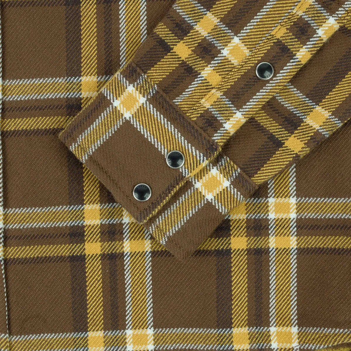 Ultra Heavy Flannel Crazy Check Western Shirt  Brown
