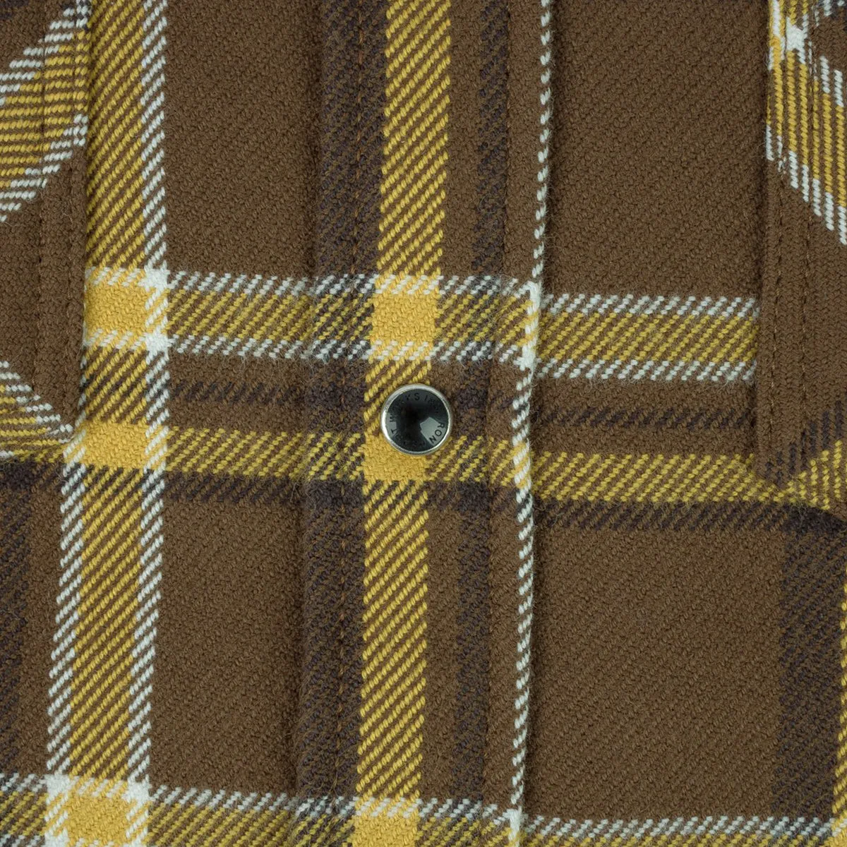 Ultra Heavy Flannel Crazy Check Western Shirt  Brown