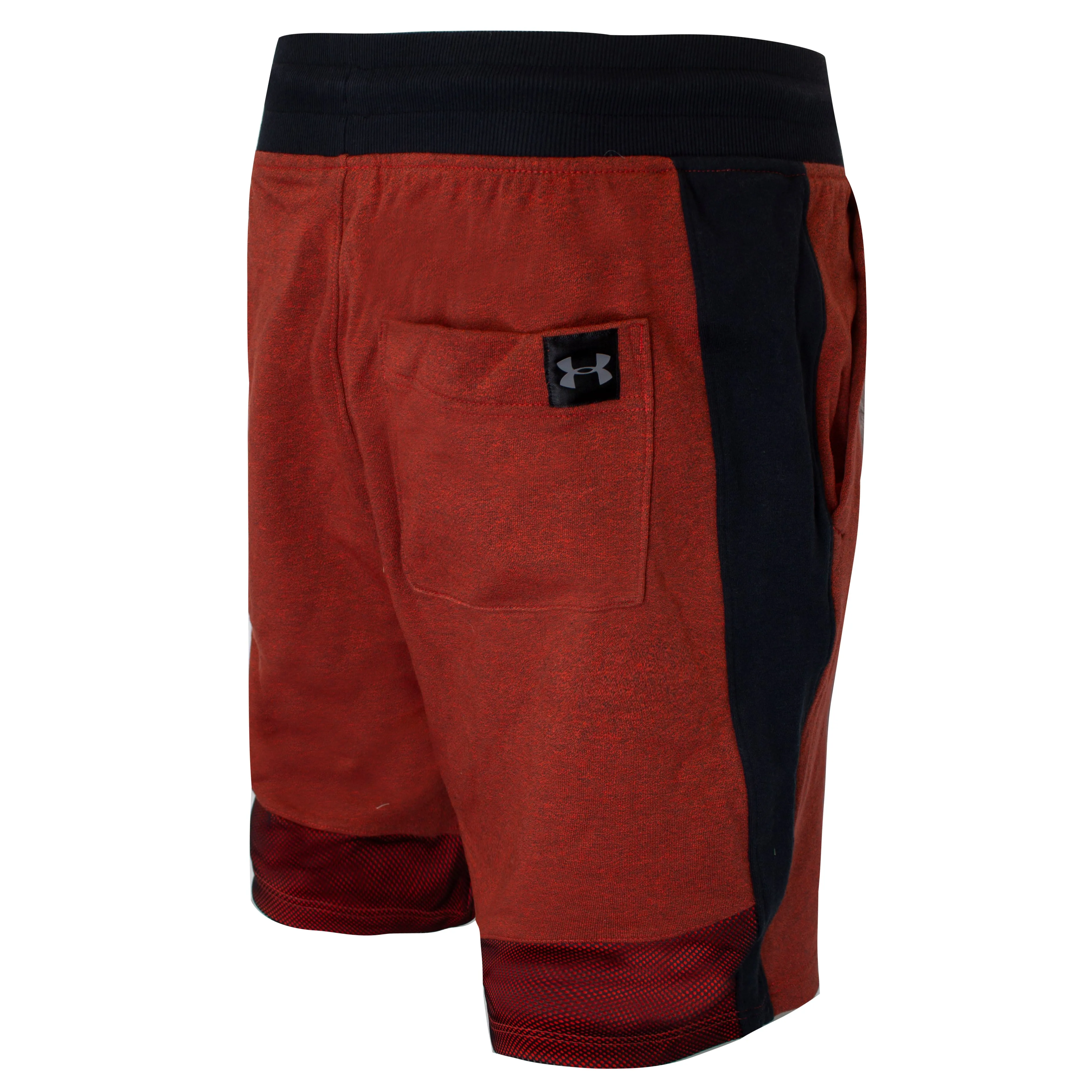 Under Armour Microthread Terry Mens Red/Black Shorts