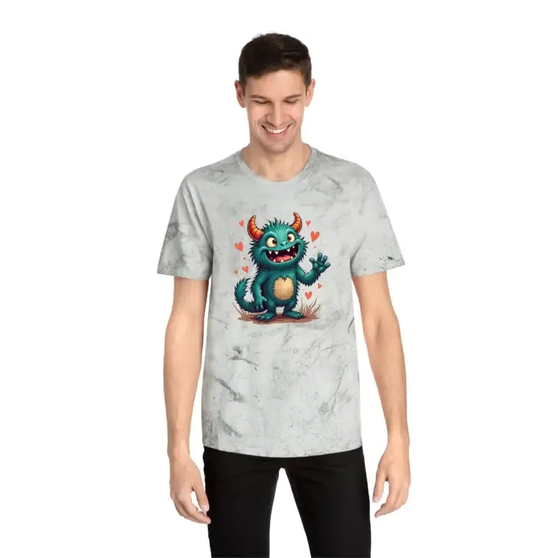 Unisex Color Blast Tee with Green Monster Vibes