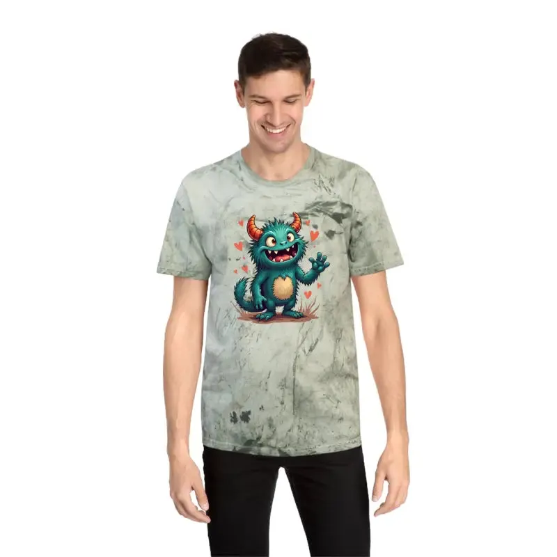 Unisex Color Blast Tee with Green Monster Vibes