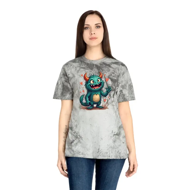 Unisex Color Blast Tee with Green Monster Vibes