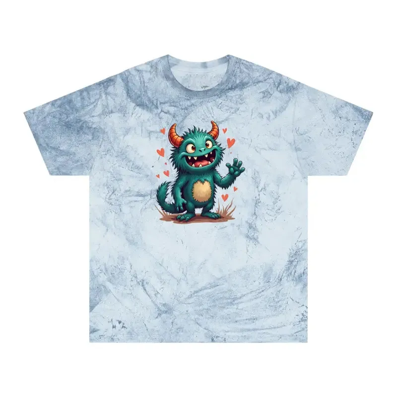 Unisex Color Blast Tee with Green Monster Vibes