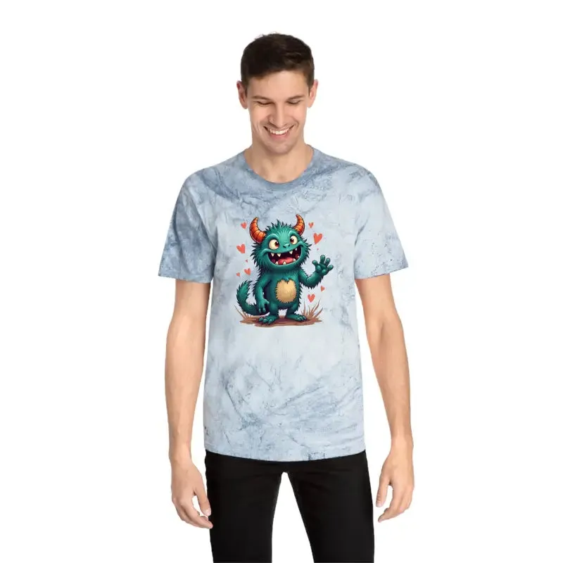 Unisex Color Blast Tee with Green Monster Vibes