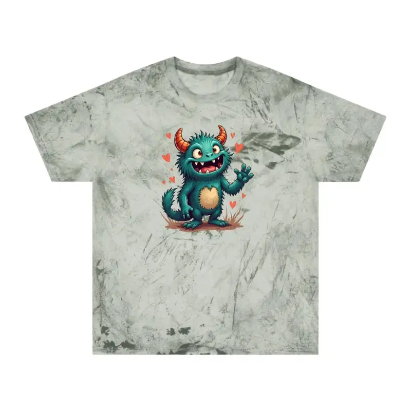 Unisex Color Blast Tee with Green Monster Vibes