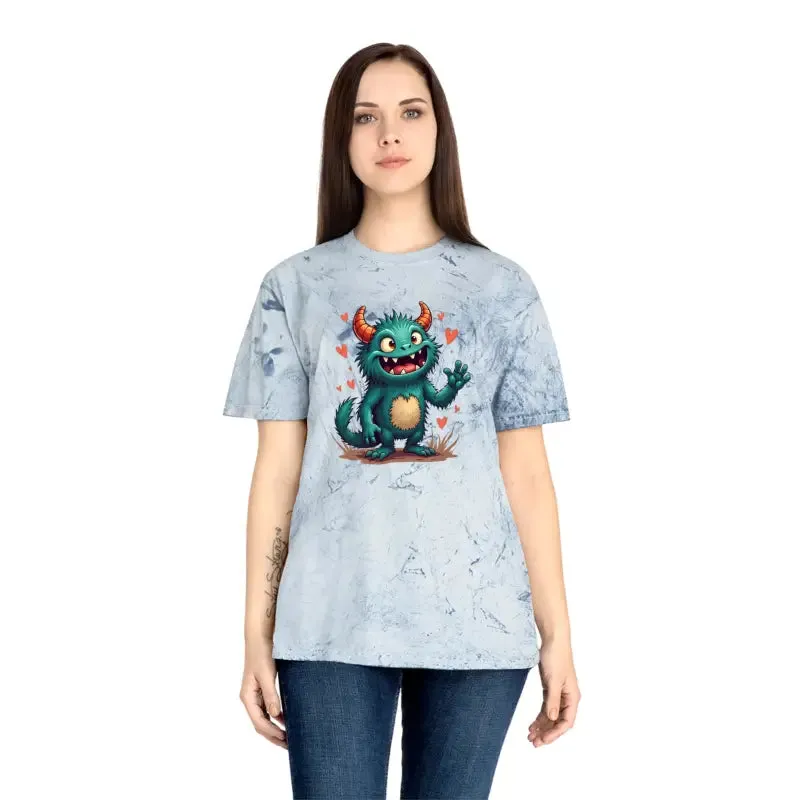Unisex Color Blast Tee with Green Monster Vibes