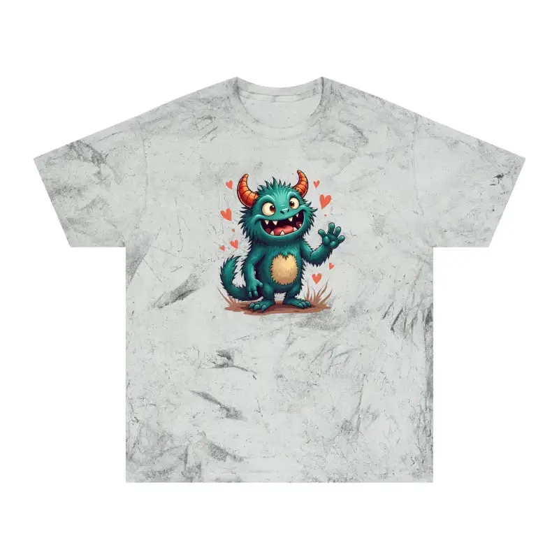 Unisex Color Blast Tee with Green Monster Vibes