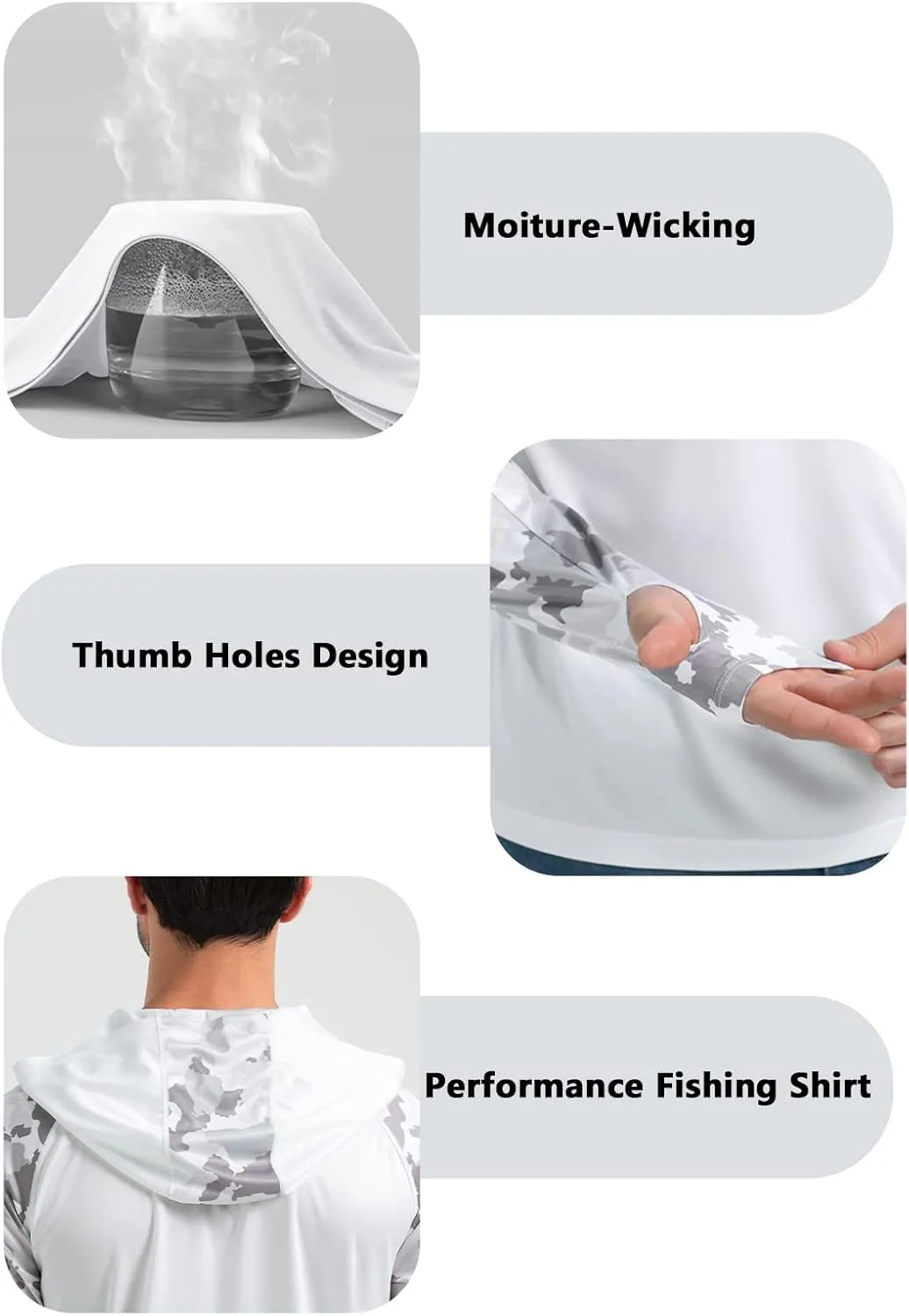 UPF 50  Long Sleeve Men Sun Hoodie SPF T-Shirts Fishing Rash Guard Running workout shirts