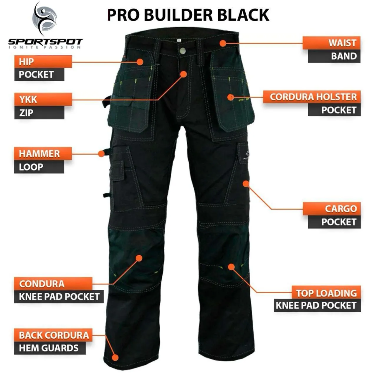 Urban Tactical Cargo Work Pants for Men - Heavy-Duty Knee Pads and Multiple Pockets