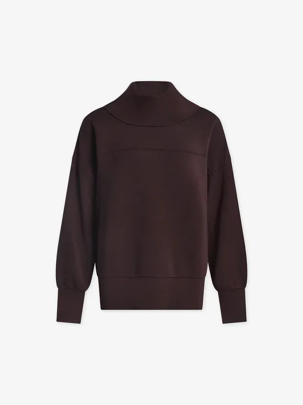 Varley Priya Longline Sweat Coffee Bean