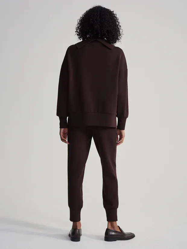 Varley Priya Longline Sweat Coffee Bean