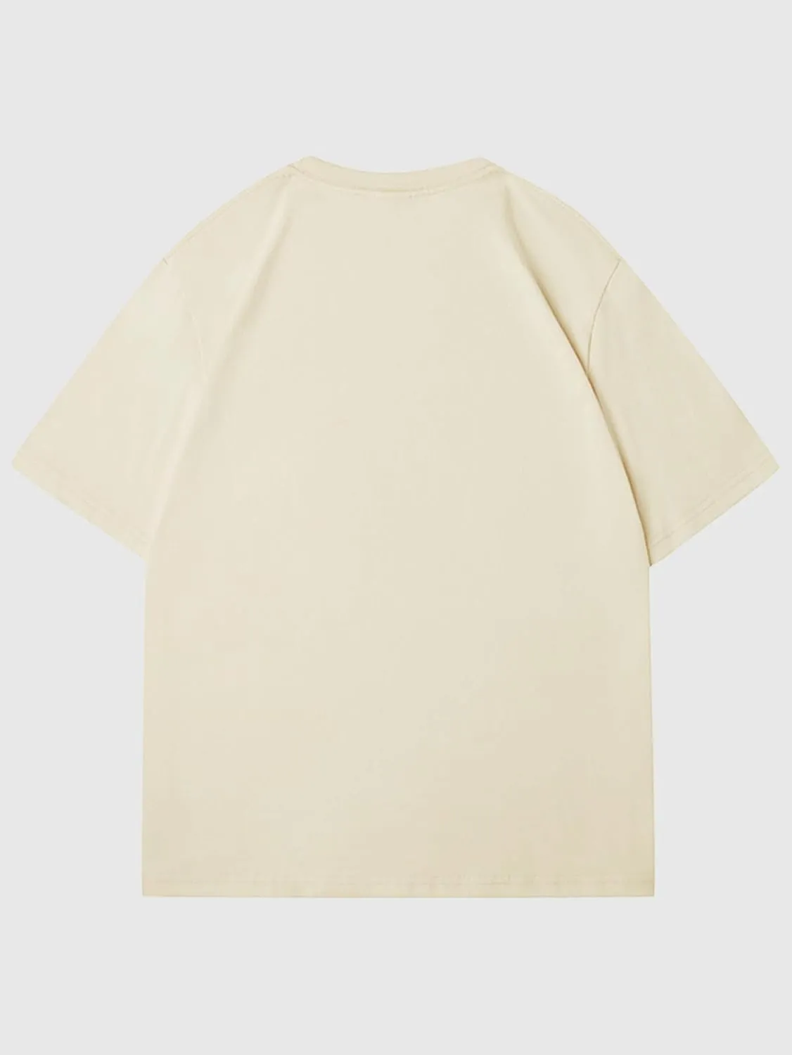 Verdusa Men's Casual Oversized T Shirts Summer Round Neck Short Sleeve Basic Tee Tops