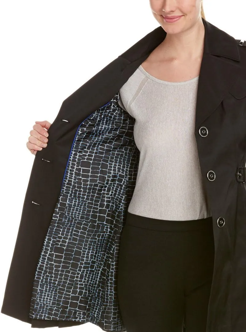 Via Spiga Women's Single Breasted Pleated Trench Coat