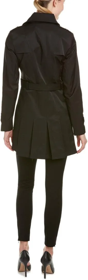 Via Spiga Women's Single Breasted Pleated Trench Coat