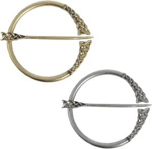 Vintage Viking Brooch Pin Lapel for Women Men Cloak Scarf Shawl Buckle Clasp Pin Brooches Penannular Brooch and Pin Sets Jewelry