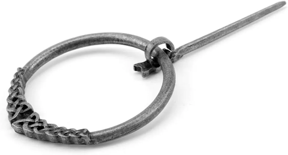 Vintage Viking Brooch Pin Lapel for Women Men Cloak Scarf Shawl Buckle Clasp Pin Brooches Penannular Brooch and Pin Sets Jewelry