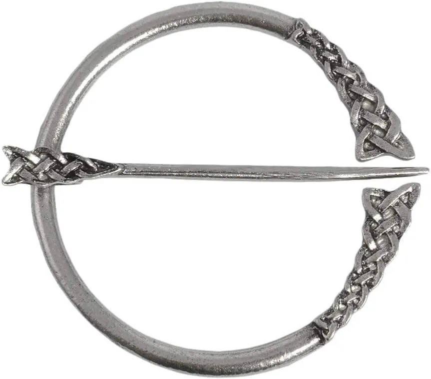 Vintage Viking Brooch Pin Lapel for Women Men Cloak Scarf Shawl Buckle Clasp Pin Brooches Penannular Brooch and Pin Sets Jewelry