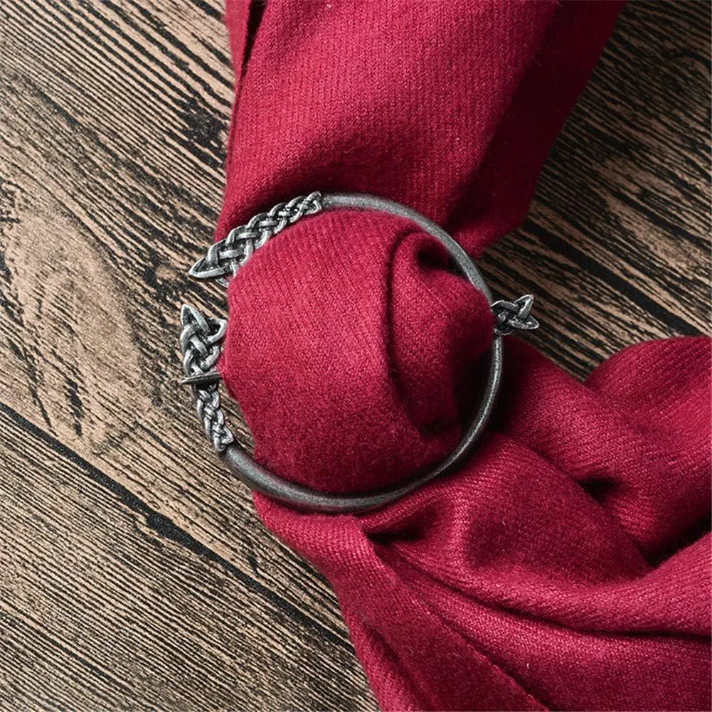 Vintage Viking Brooch Pin Lapel for Women Men Cloak Scarf Shawl Buckle Clasp Pin Brooches Penannular Brooch and Pin Sets Jewelry