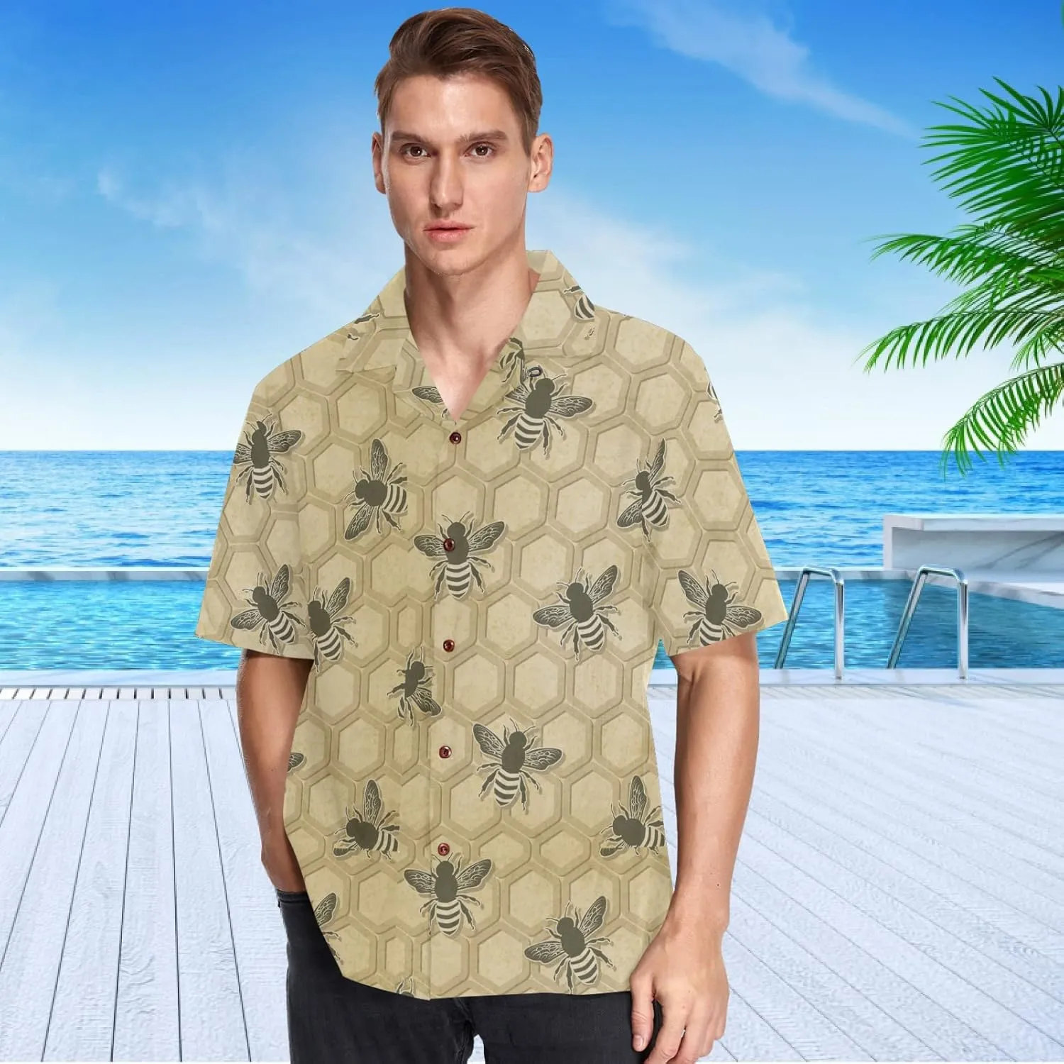 visesunny Hawaiian Shirts for Men Short Sleeve Aloha Beach Shirt Floral Summer Casual Button Down Shirts
