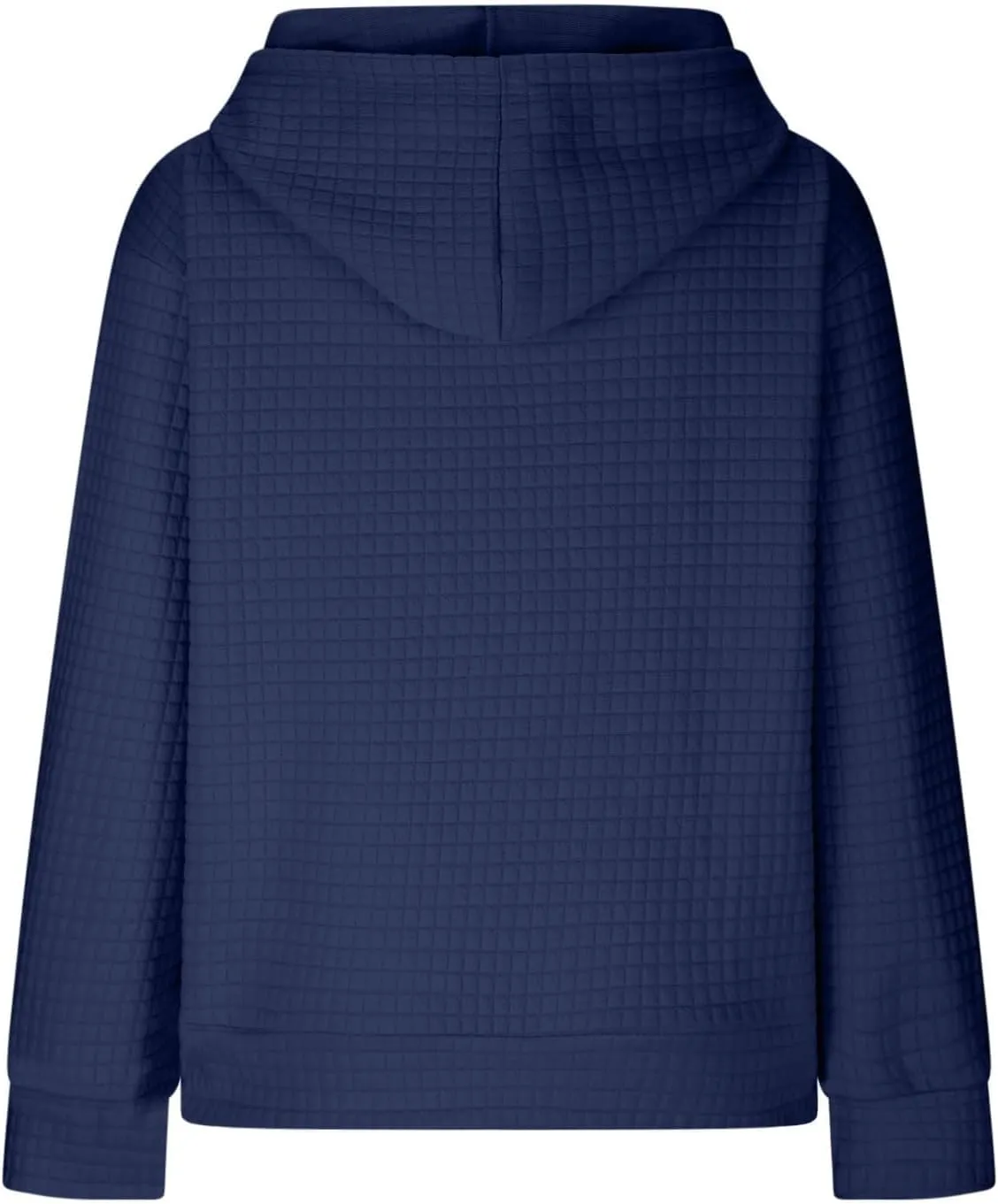 Waffle Knit Hoodie Women Oversized Drawstring Hooded Sweatshirts Y2K Waffle Pullover Loose Fit Casual Cute Clothes