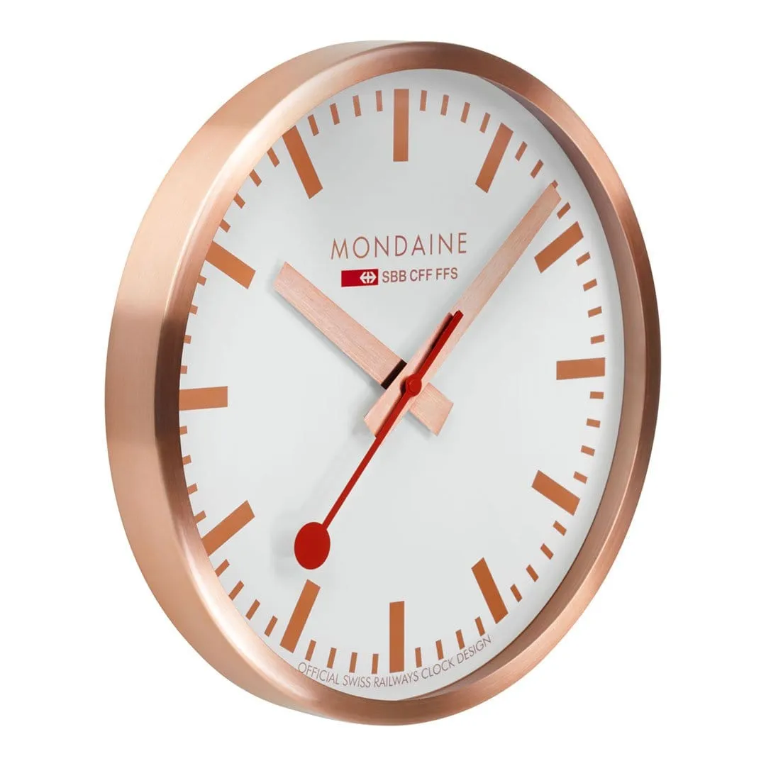 Wall Clock, 40cm, Rose Golden