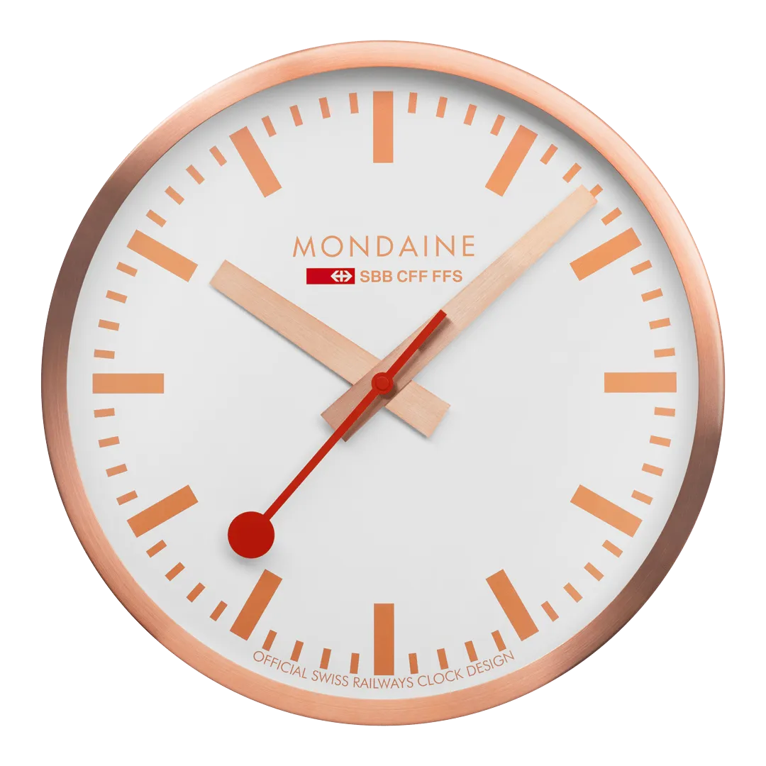 Wall Clock, 40cm, Rose Golden